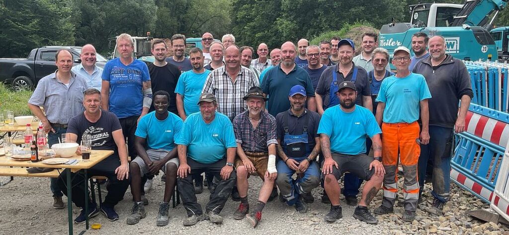 Erfolgreiche Einbindung und Grillfest bei SWP in Pforzheim